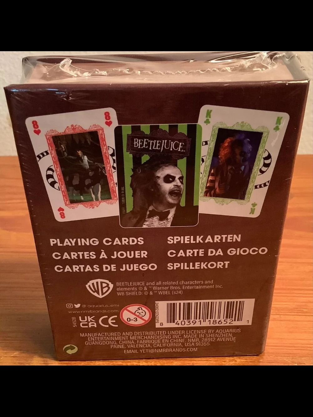 Beetlejuice 'Handbook for the Recently Deceased' Prop Book with Playing Cards